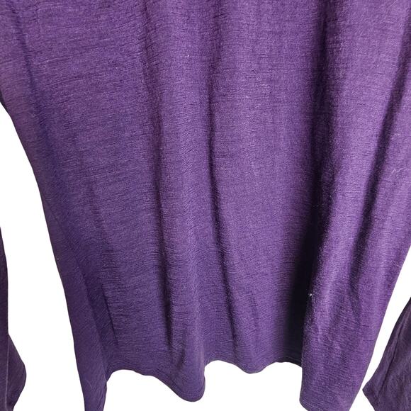 Segments Merino Wool Top Women M Purple Base Layer Gorpcore Ski Shirt Outdoor - Picture 3 of 7